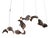 Dune 10 Curve Chandelier with Shades in Dark Bronze Metallic Tone by Daniel Becker for Moss Objects For Sale