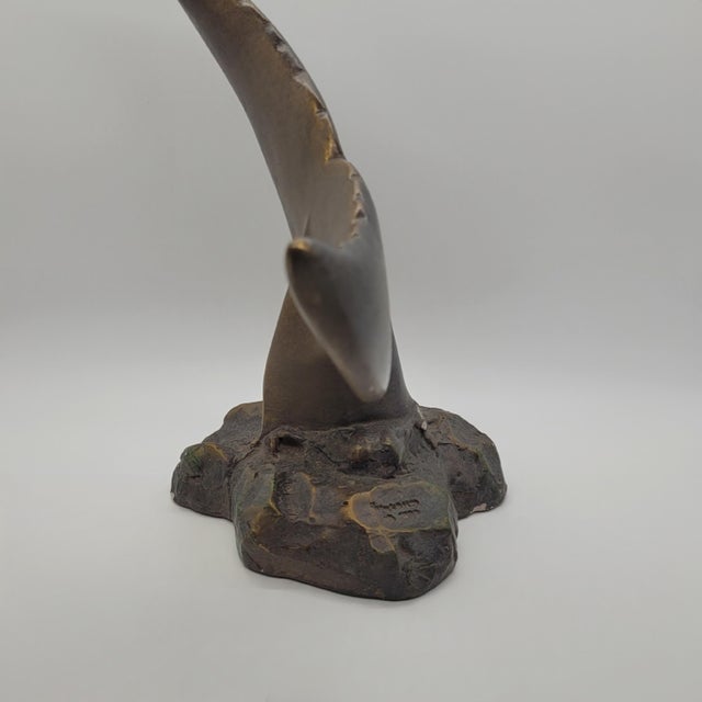 Vintage 1999 Wyland Austin Sculptures Tranquility Whale Tail Bronze Figurine For Sale - Image 11 of 18