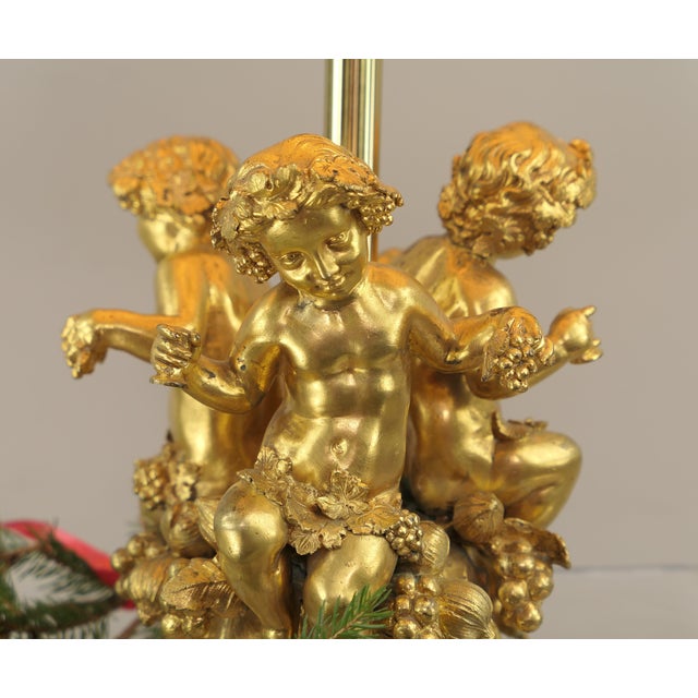 Bronze Bacchus Putti Table Lamp, 1900s For Sale - Image 10 of 14