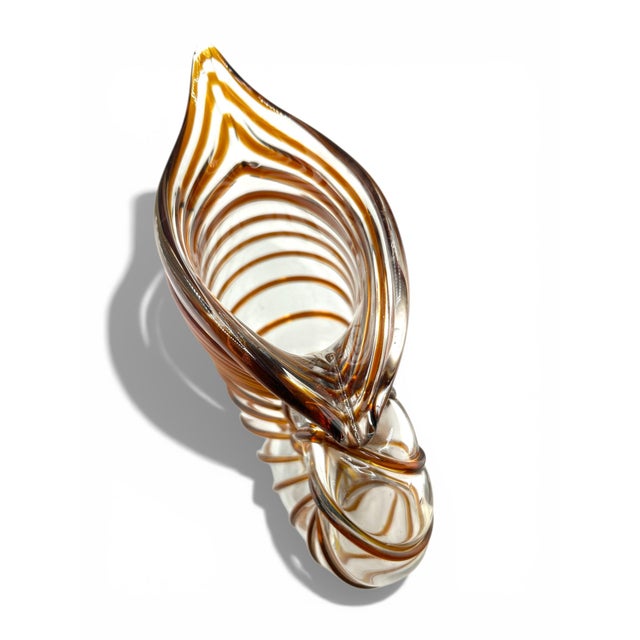 Vintage Murano Nautilus Seashell Blown Art Glass Pitcher For Sale In Los Angeles - Image 6 of 7
