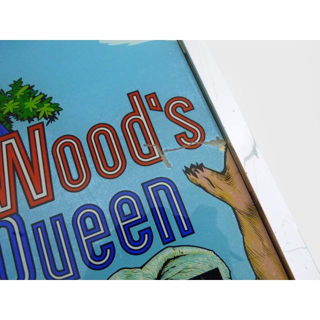 Glass Woods Queen Pinball Machine Backglass, 1970s For Sale - Image 7 of 11