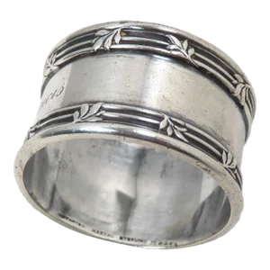 Early 1900s Antique Authentic Signed Tiffany & Company Sterling Silver Napkin Ring for "Francis"