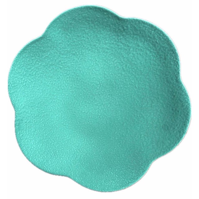 Late 20th Century Vintage Italian Flower Shaped Charger or Dinner Plates - Set of 10 For Sale - Image 5 of 8