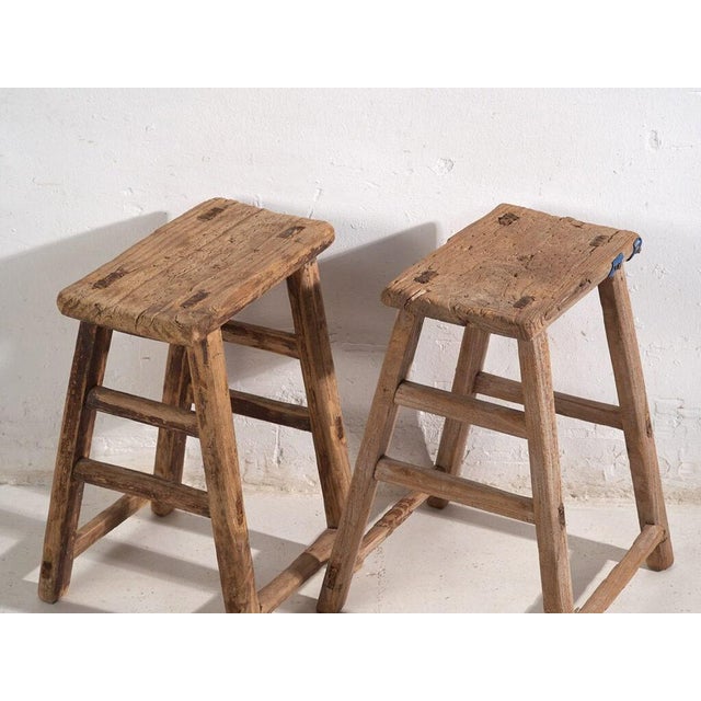 Pair of antique stools for bedside tables (c.1900) Dimensions: Piece #1: Length: 42 cm Depth: 21 cm Height: 52 cm Piece...