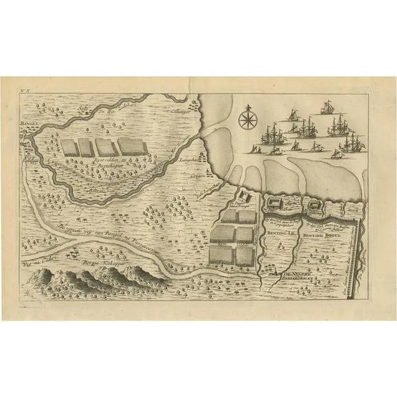 Valentijn, The Region Around Pasuruan Indonesia, 1726, Print For Sale