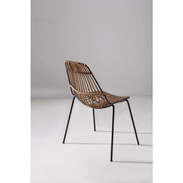 Beige Set of Rattan Chairs, 1950s For Sale - Image 8 of 13