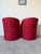 Textile Italian Postmodern Matteo Grassi–Style Red Upholstered Accent Chairs – A Pair For Sale - Image 7 of 12