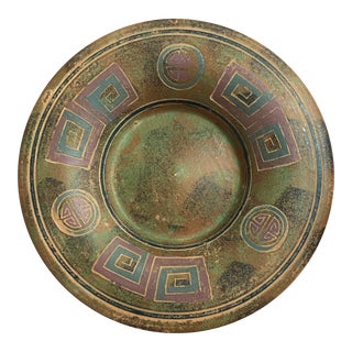 Vintage Mid 20th Century Studio Pottery Bowl Decorative Plate For Sale
