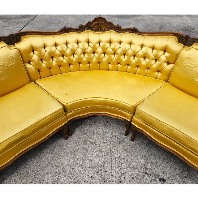 Vintage French Marie Antoinette Sectional Sofa For Sale - Image 4 of 18