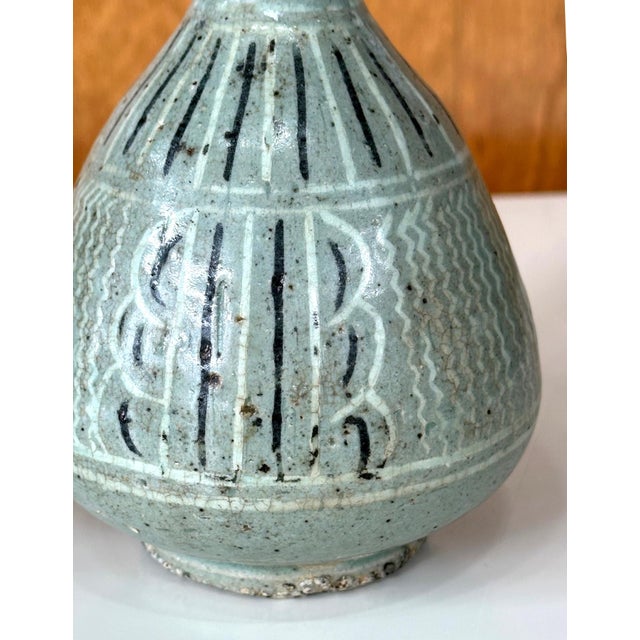 Pair of Small Korean Celadon Inlay Vases Goryeo Dynasty For Sale - Image 10 of 12