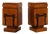 Art Deco Geometric Wooden Nightstands, Italy, 1920s, Set of 2 For Sale