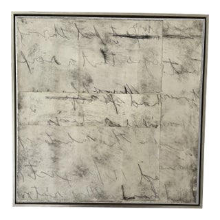 "Abstract Etching" Contemporary Original Abstract Mixed-Media Collage Etching For Sale