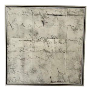 "Abstract Etching" Contemporary Original Abstract Mixed-Media Collage Etching