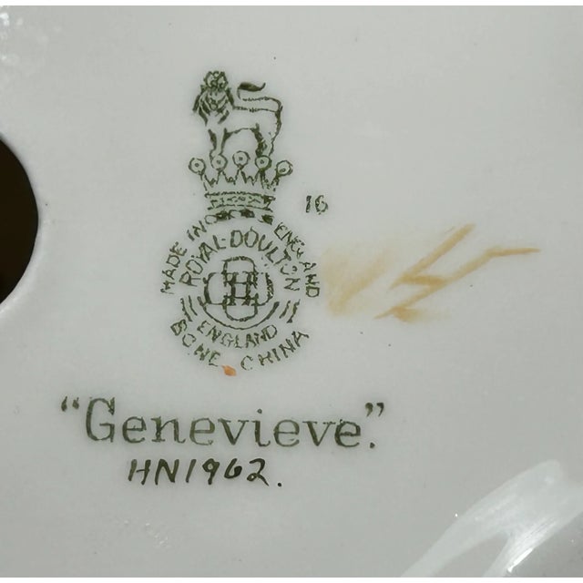 Ceramic 1943 English Royal Doulton Porcelain Genevieve Figurine (Hn 1962) (Retired) For Sale - Image 7 of 7
