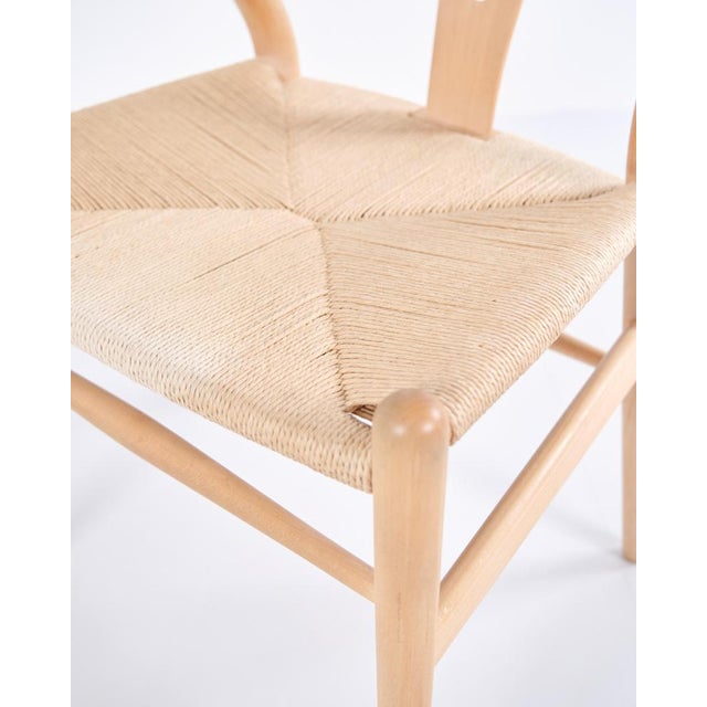 Model CH24 Wishbone Chairs in Beech and Cord by Hans J. Wegner for Carl Hansen & Søn, 1970s, Set of 6 For Sale - Image 13 of 17