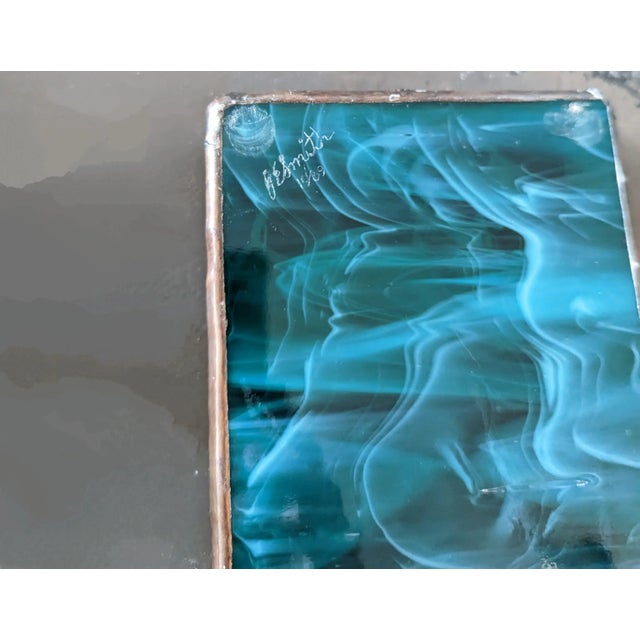 1980s 1980s Mallard Duck Themed Desk Set in Stained Glass - 3 Pieces For Sale - Image 5 of 7