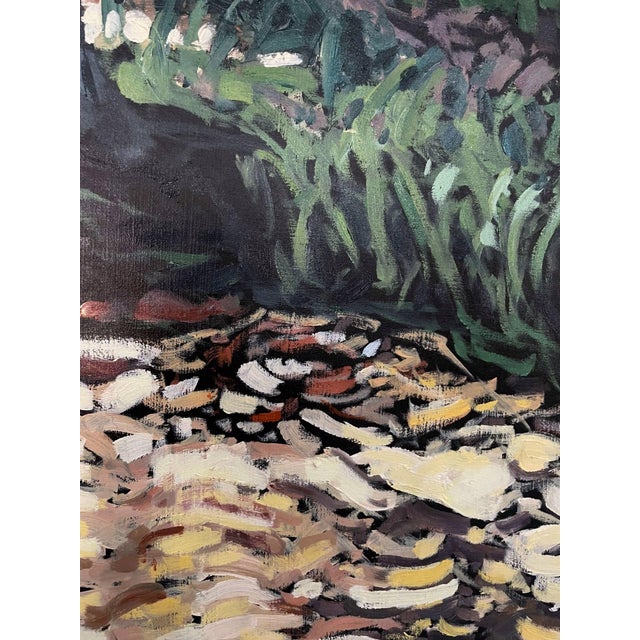 Early 21st Century The Rhythm of Light by Deb Komitor | Oil Painting of a stream with light reflecting on water For Sale - Image 5 of 5