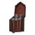 Antique George III Inlaid Mahogany Knife Box Tantalus Decanter Set For Sale