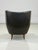 Mid-Century Modern Black Leather Lounge Chairs attributed to Ib Kofod-Larsen, Denmark, 1960s, Set of 2 For Sale - Image 3 of 17