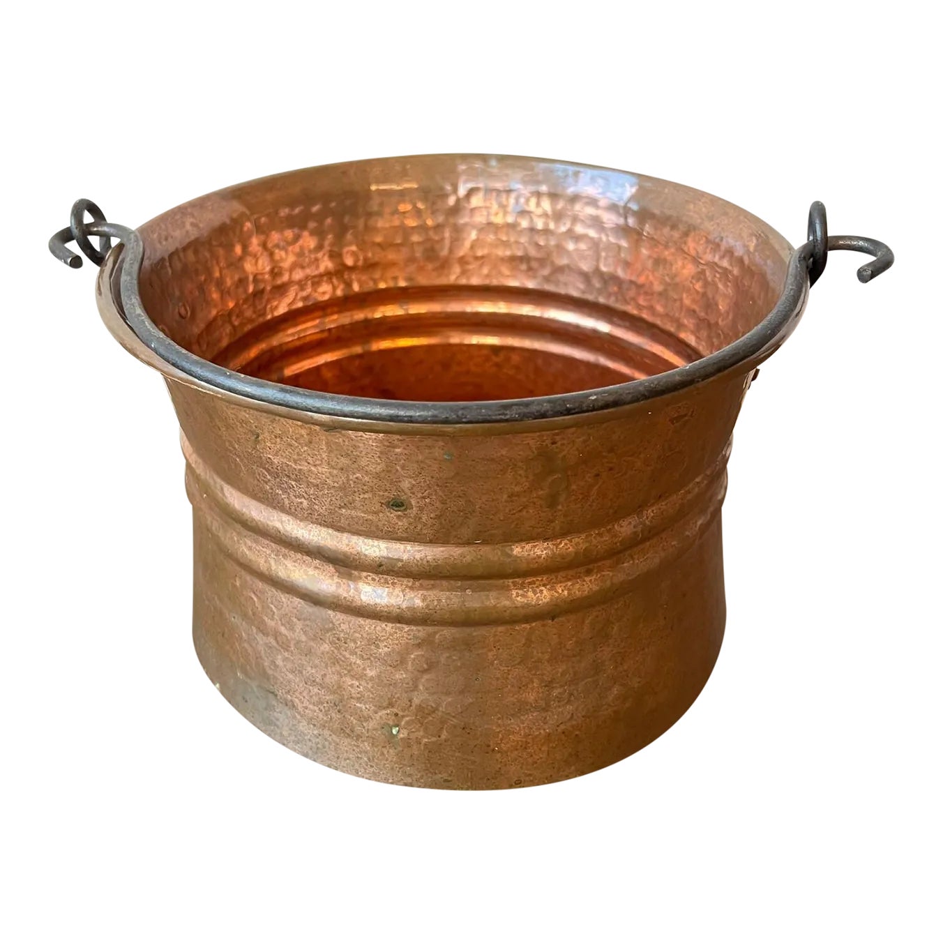19th Century Hammered Copper Kettle Pot Chairish