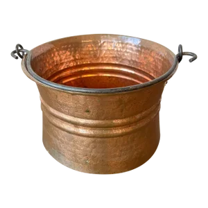 19th Century Hammered Copper Kettle Pot