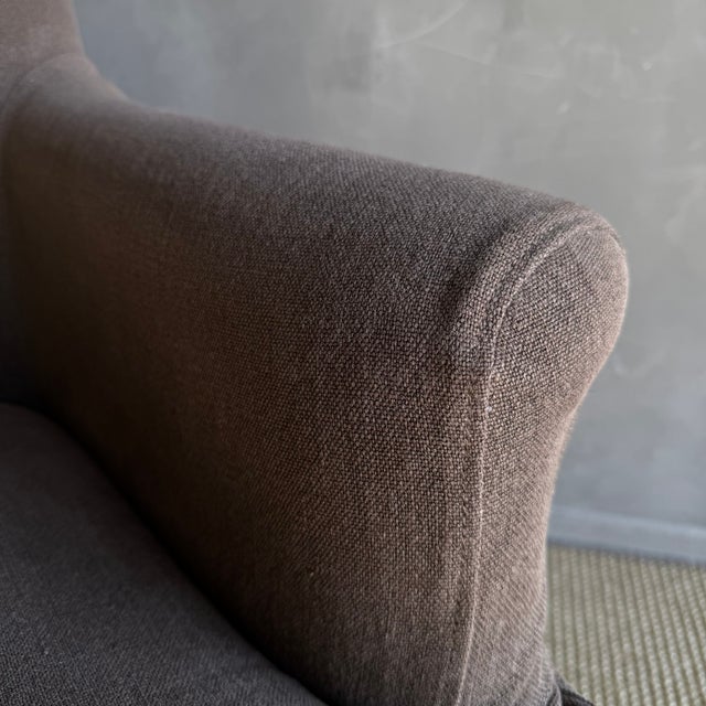 Mid-Century Modern Slip Cover Only for Alma Accent Chair in Color Cafe Noir For Sale - Image 3 of 7