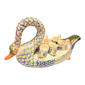 Henriot Quimper Swan Egg Cup Server
