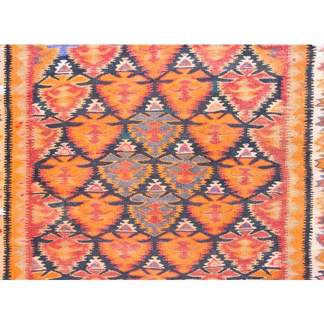 Early 20th Century Persian Qazvin Kilim Rug For Sale - Image 12 of 15