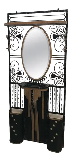 French Art Deco Hall Tree in Edgar Brandt Style
