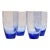 Pfaltzgraff Etched Blue Glass Drinkware 24oz | Set of 4 For Sale