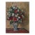 Vintage French Impressionist Art Print – Red Peonies by Pissarro, 36" X 48" For Sale