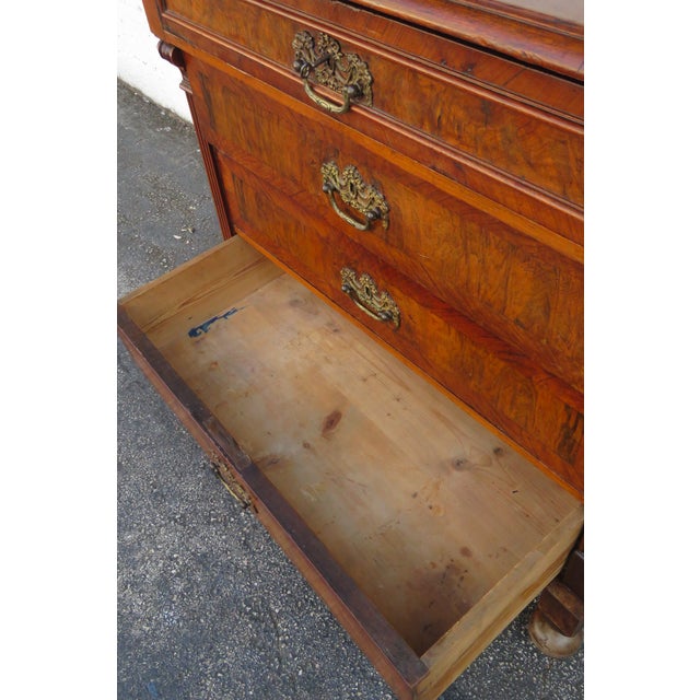 Brown Early 1800s Burlwood Low Dresser 6231 For Sale - Image 8 of 18