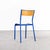 Blue Bright Blue Mullca Stacking Dining Chair with Beech Seat, 1970s For Sale - Image 8 of 9