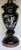 Metal Antique Mary Gregory Black Amethyst Glass Table Lamps With Cherub & Floral Decoration, Brass Fittings a Pair For Sale - Image 7 of 12