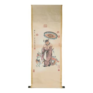Chinese Star God Fuxing Scroll For Sale