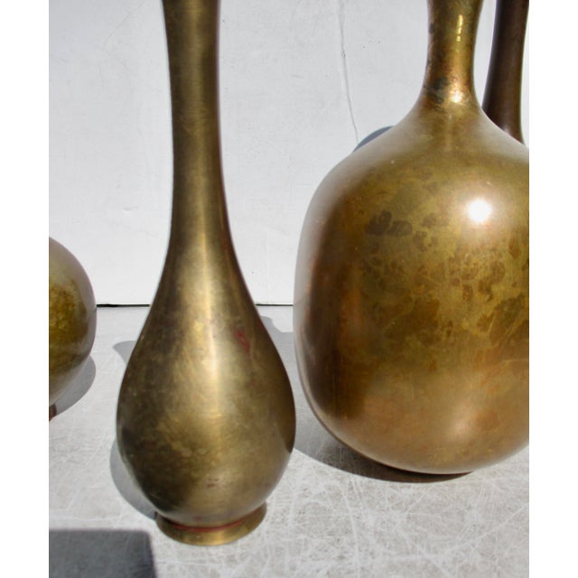 Collection of MCM Japanese Bronze Vases- Group of 4 For Sale - Image 9 of 10