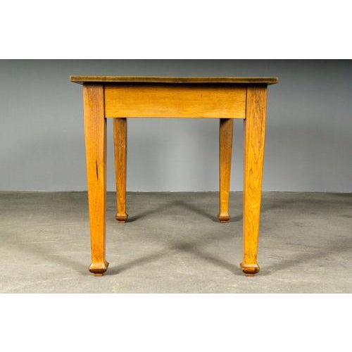 Brown Art Nouveau Dining Table in Oak For Sale - Image 8 of 14