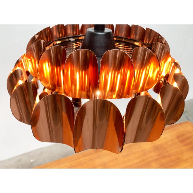 Mid-Century Modern Swiss Copper Type 810 Pendant Lamp by Hans Zender for Temde For Sale - Image 6 of 18