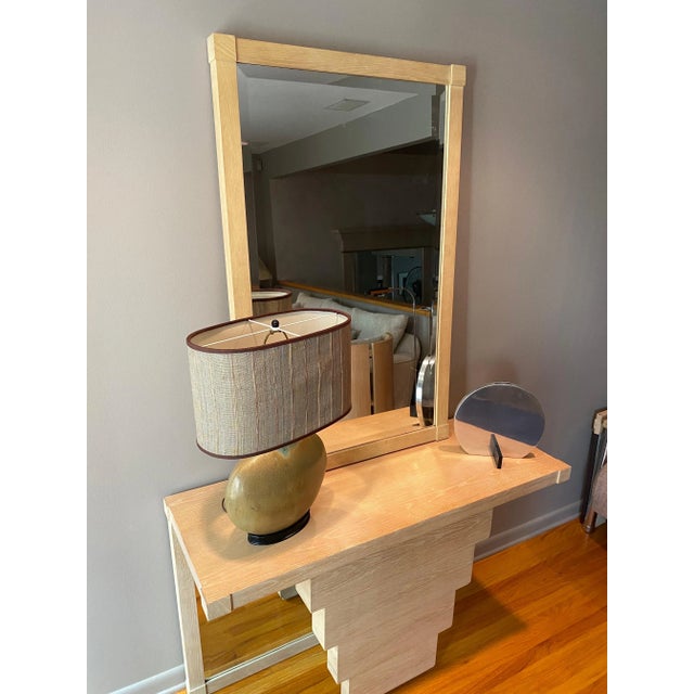 Jay Spectre 1980s Jay Spectre "Entrance Maker" Console Table with Mirror - 2 Pieces For Sale - Image 4 of 11