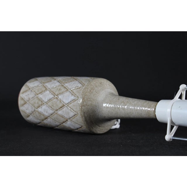 Danish Sand and White Table Lamp by Per Linnemann-Schmidt for Palshus For Sale - Image 6 of 10