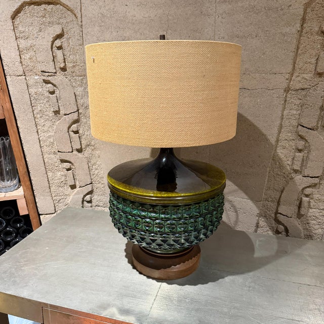 Ceramic Mid-Century Modern Ceramic Table Lamp Sculptural Ceramic Base For Sale - Image 7 of 11