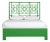 Palm Springs Platform Bed Queen, Bright Green For Sale