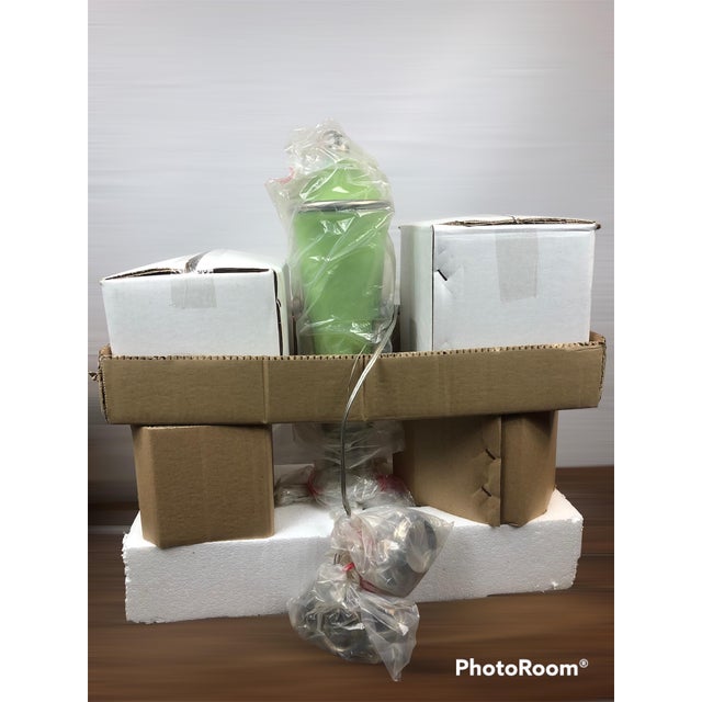 Retro Atomic 3-Light Chandelier For Sale In Atlanta - Image 6 of 7