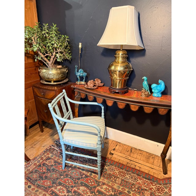 1970s Mid Century Oversized Brass Table Lamp For Sale - Image 5 of 6