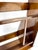 Brown Vintage Mid-Century Modern Wood Bookcase With Brass-Capped Feet For Sale - Image 8 of 12