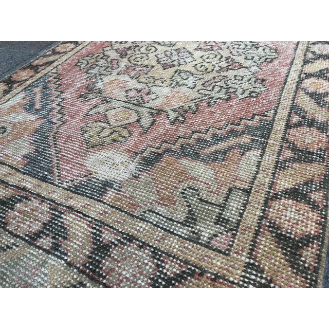 1960s Turkish Oushak Hallway Runner Rug For Sale - Image 10 of 11