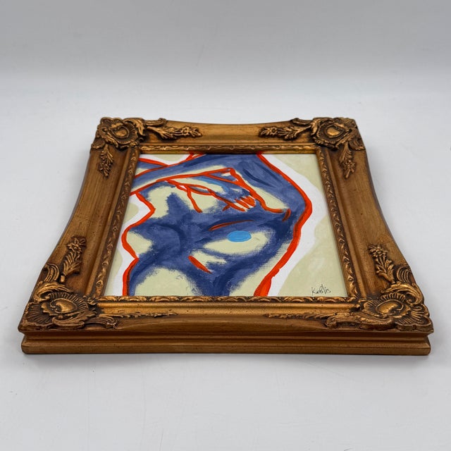 Original Contemporary Figurative Painting Nude Study Gold Ornate Frame For Sale - Image 10 of 11