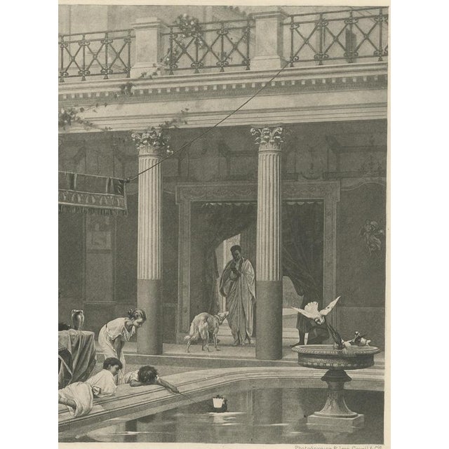 19th Century After Gustave Boulanger, The Gynaeceum, Classical Roman Courtyard, 1880, Photogravure For Sale - Image 5 of 9