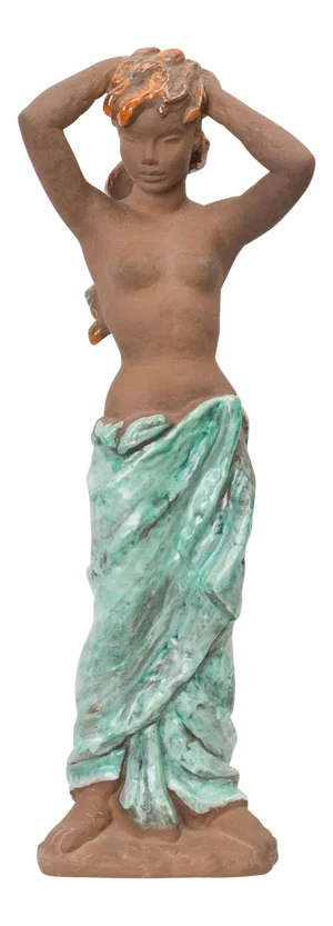 C. 1940 Karlsruhe Standing Female Semi-Nude Figure