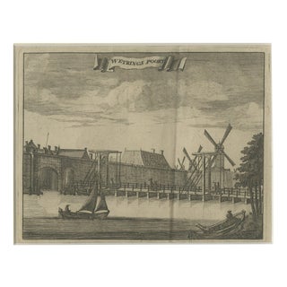 Commelin, Weteringpoort in Amsterdam, 1726, Print For Sale